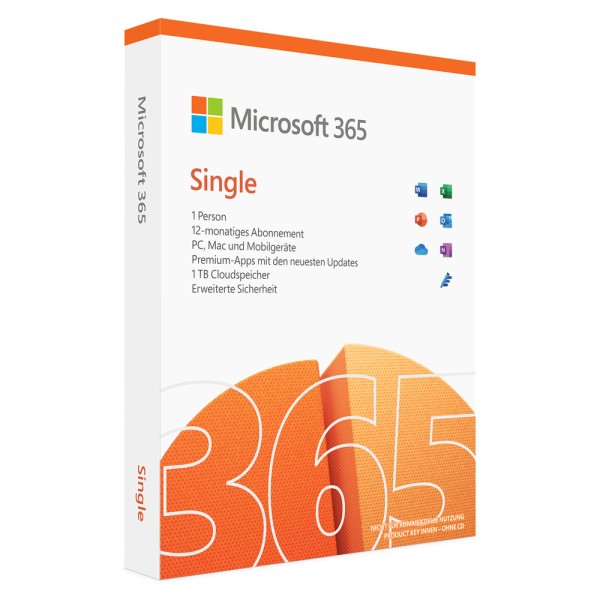 Microsoft Office 365 Single - PC/MAC - 5 Geräte- Vollversion